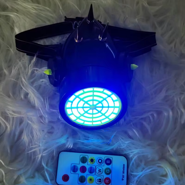 LED single head gas mask