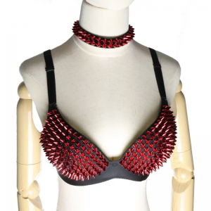 Cyberpunk spike studded bra