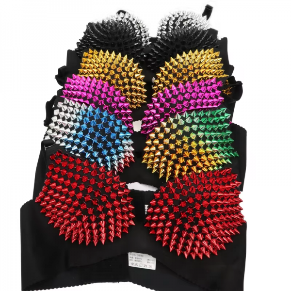 Cyberpunk spike studded bra