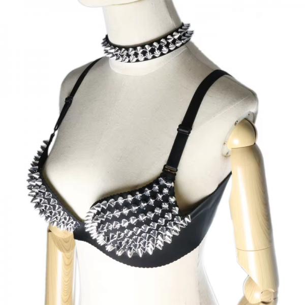 Cyberpunk spike studded bra