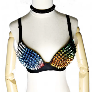 Cyberpunk spike studded bra