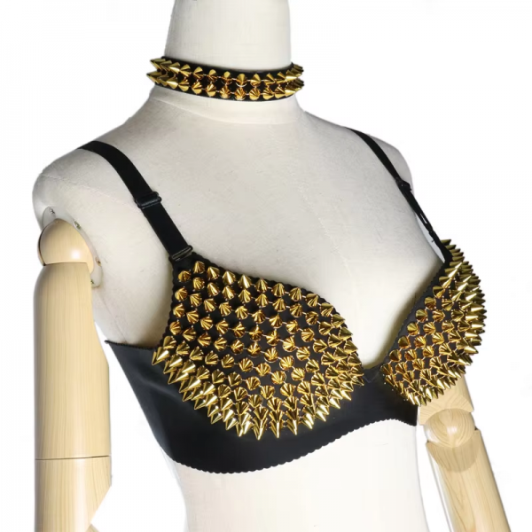 Cyberpunk spike studded bra