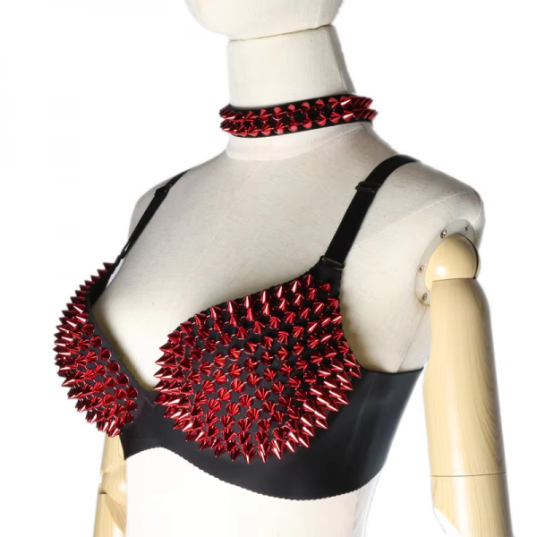 Cyberpunk spike studded bra