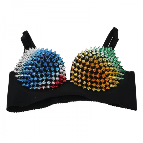 Cyberpunk spike studded bra