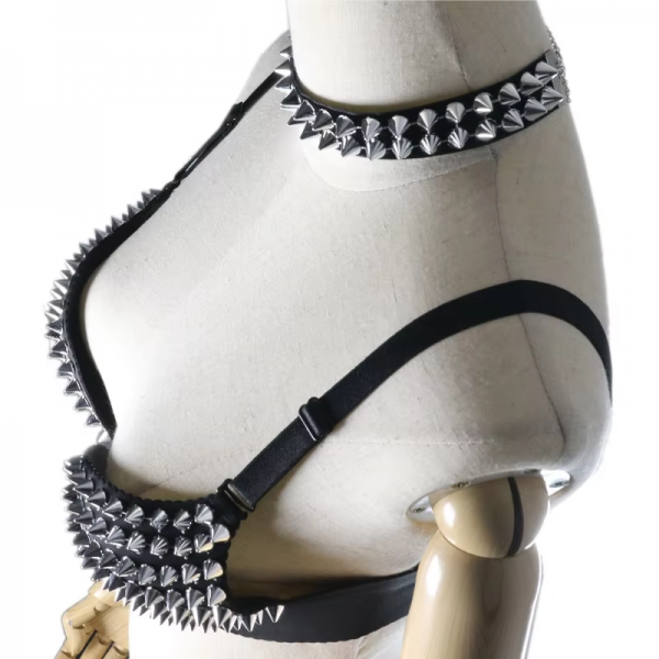 Cyberpunk spike studded bra