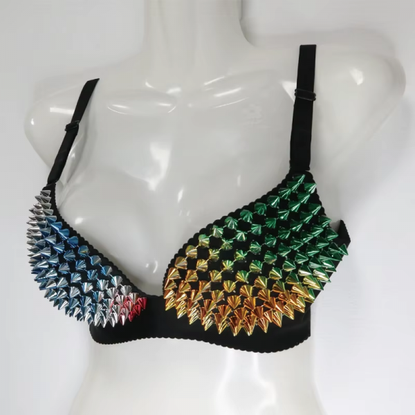 Cyberpunk spike studded bra