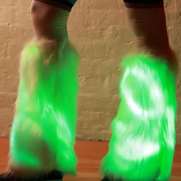 LED faux fur leg warmer