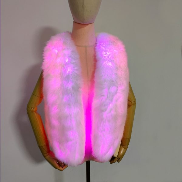 LED faux fur vest