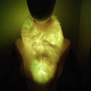 LED faux fur short scarf