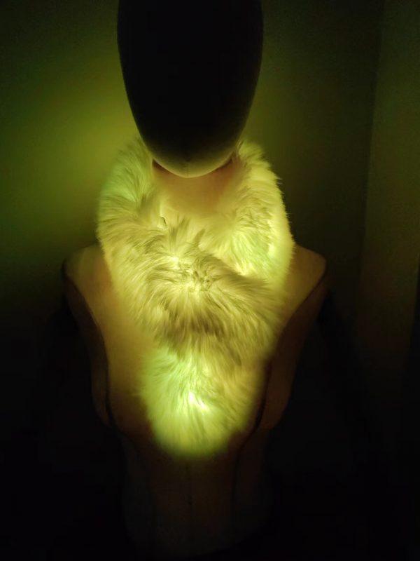 LED faux fur short scarf