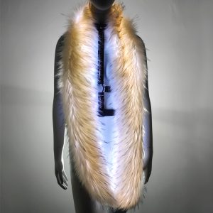 LED faux fur scarf