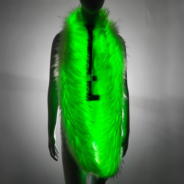 LED faux fur scarf