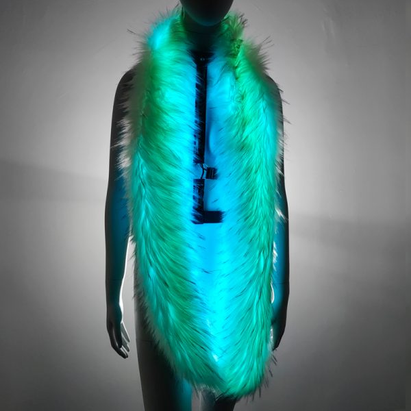 LED faux fur scarf