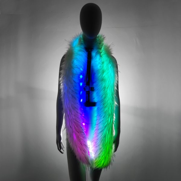 LED faux fur scarf