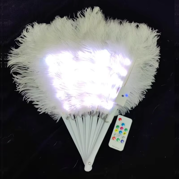 LED faux fur fan