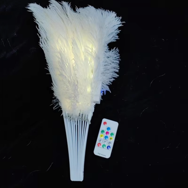 LED faux fur fan