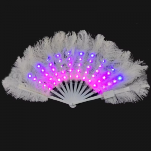 LED faux fur fan