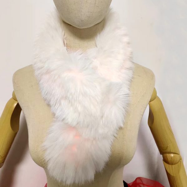 LED faux fur short scarf